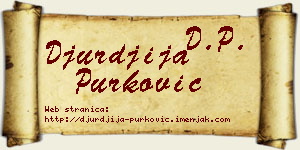 Đurđija Purković vizit kartica